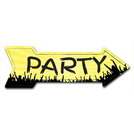 Party 2 Arrow Decal Funny Home Decor 30in Wide